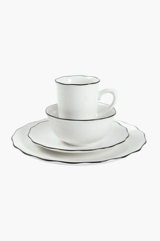 Wavy Rim Porcelain Mug