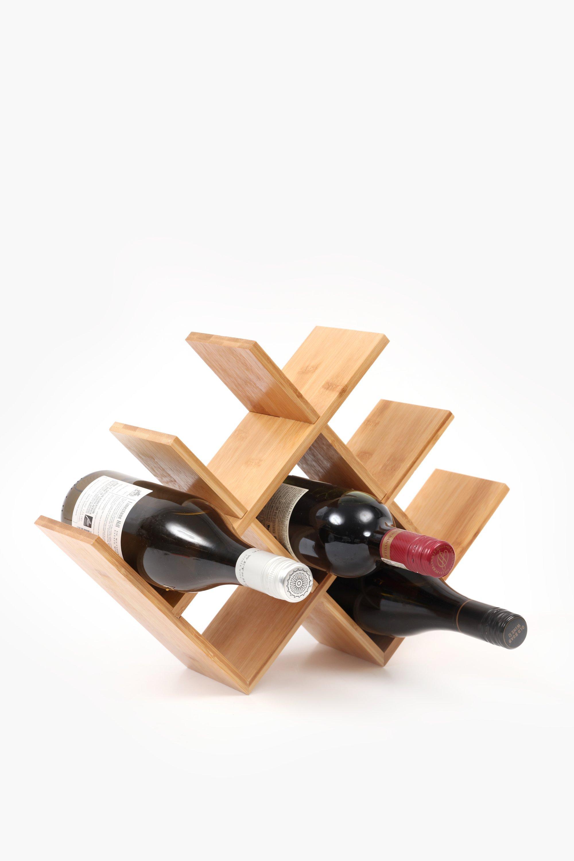 8 Bottle Bamboo Wine Rack