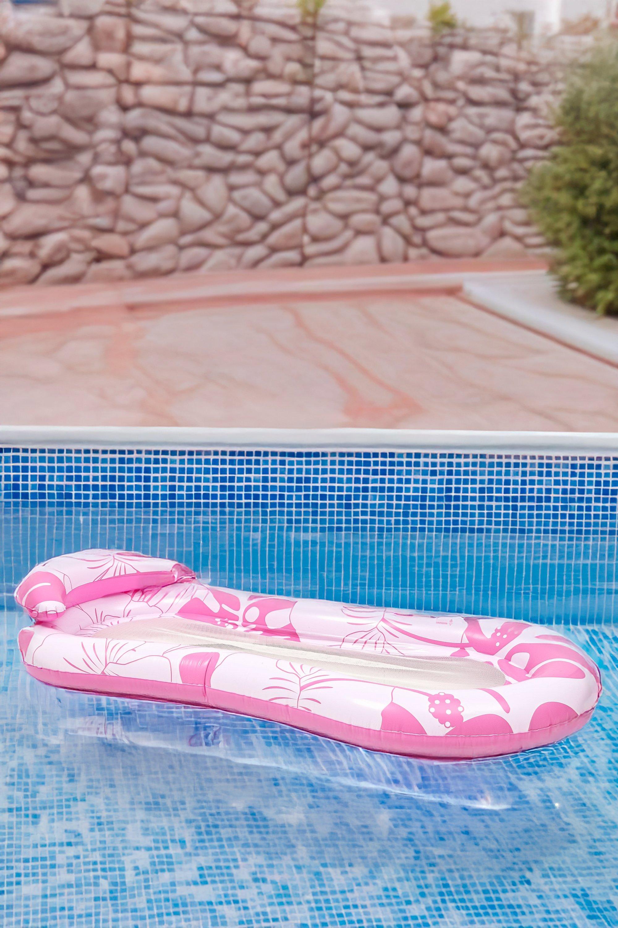 Inflatable Tropics Mesh Pool Mat