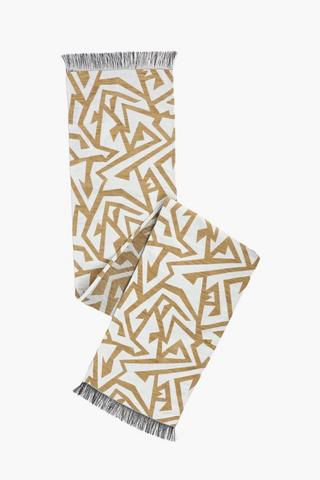 Geometric Chenille Table Runner