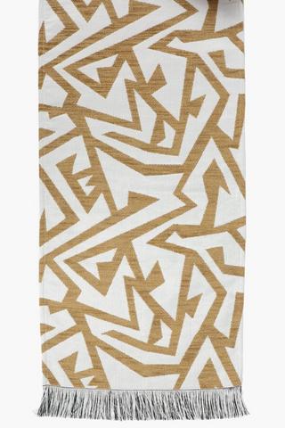 Geometric Chenille Table Runner