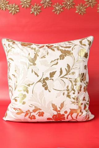 Christmas Cut Velvet Oppulence Feather Filled Scatter Cushion, 60x60cm