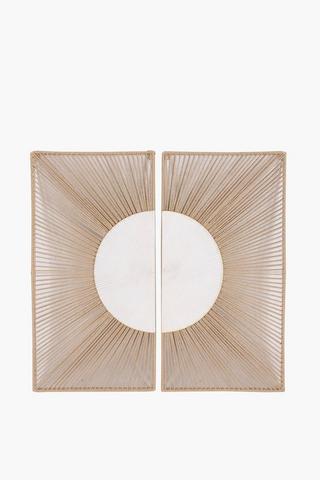 Dimensional Sun Radial Wall Art, 50x120cm