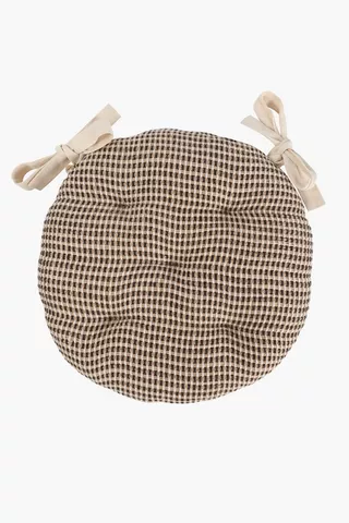 Jute Woven Cotton Round Chairpad, 40cm
