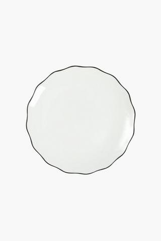 Wavy Rim Porcelain Side Plate