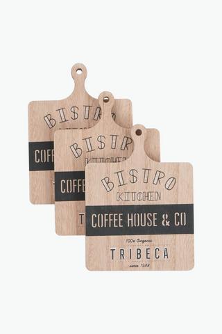Wooden Coasters With Metal Stand