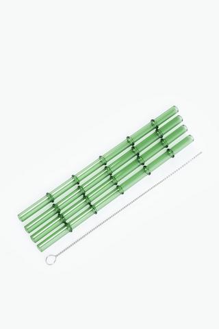 5 Piece Glass Straw Set