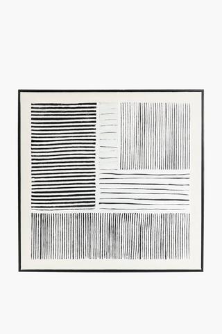 Monchrome, Text Lines, 90x90cm