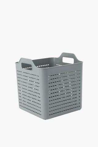 26l Plastic Checkered Tote Basket