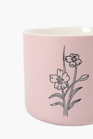 Floral Handle Mug, 300ml