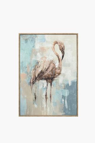 Hand Painted Flamingo Canvas, 50x70cm