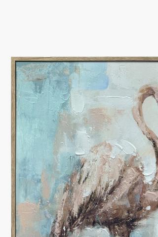 Hand Painted Flamingo Canvas, 50x70cm