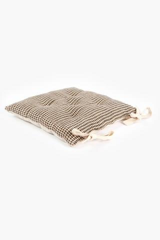 Jute Woven Cotton Chairpad, 40x40cm