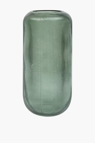 Etched Glass Vase, 25x38cm