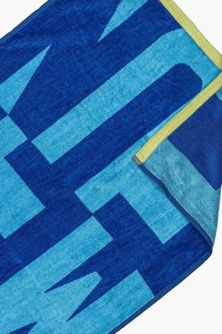 2 Pack Cotton Script Beach Towels, 70x130cm