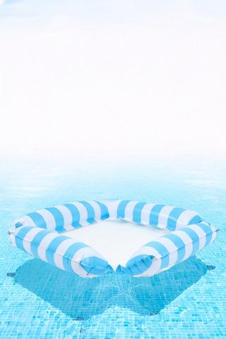 Inflatable Stripe Mesh Pool Chair