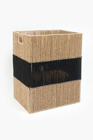 Paper Straw 2 Tone Laundry Basket