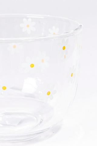 Daisy Glass Mug, 400ml