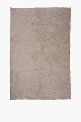 Faux Fur Zebra Rug, 120x180cm