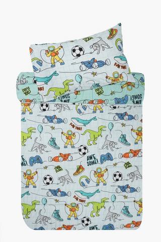 Soft Touch Doodle Reversible Comforter Set