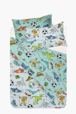 Soft Touch Doodle Reversible Comforter Set