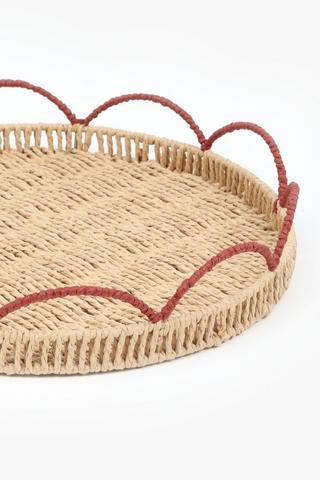 Woven Scalloped Tray
