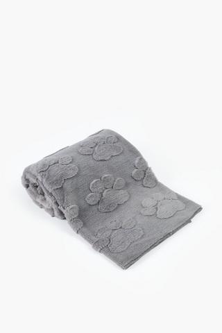 Jacquard Hi Lo Paw Pet Blanket, 70x100cm