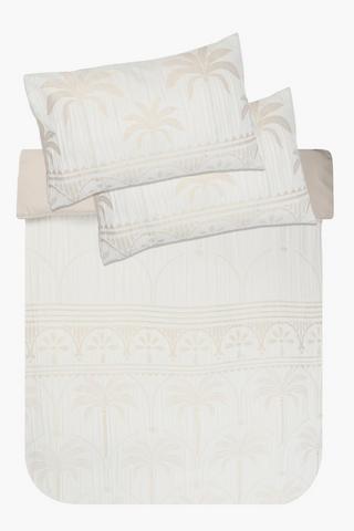 Soft Touch Jacquard Indwe Palms Duvet Cover Set