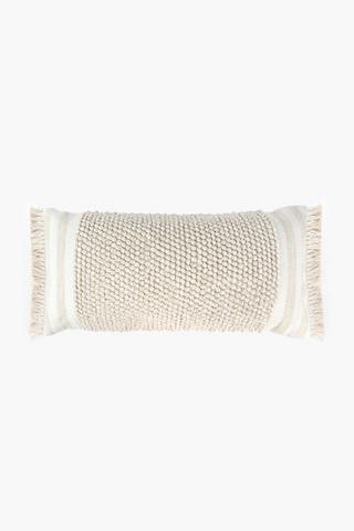 Textured Bobbles Feather Filled Scatter Cushion, 40x90cm