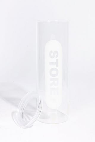 Tall Frosted Glass Jar