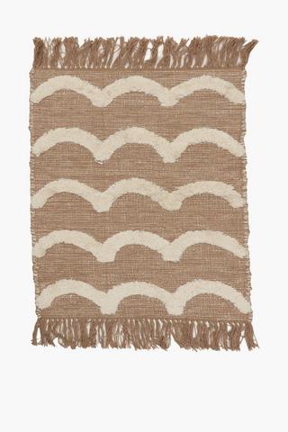 Jacquard Mingle Textured Curve Rug, 120x180cm