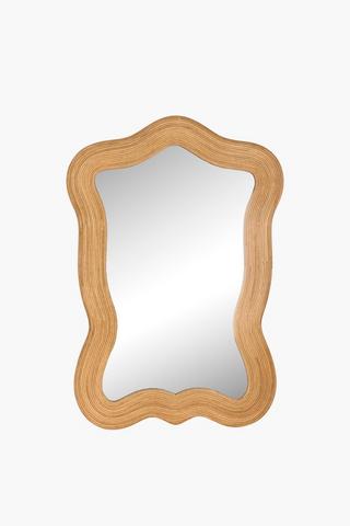 Bamboo Curvy Mirror, 70x100cm