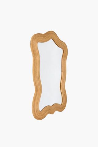 Bamboo Curvy Mirror, 70x100cm