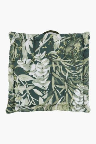 Printed Leaves Chair Pad 50X50X10Cm