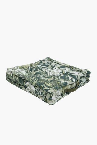 Printed Leaves Chair Pad, 50x50x10cm