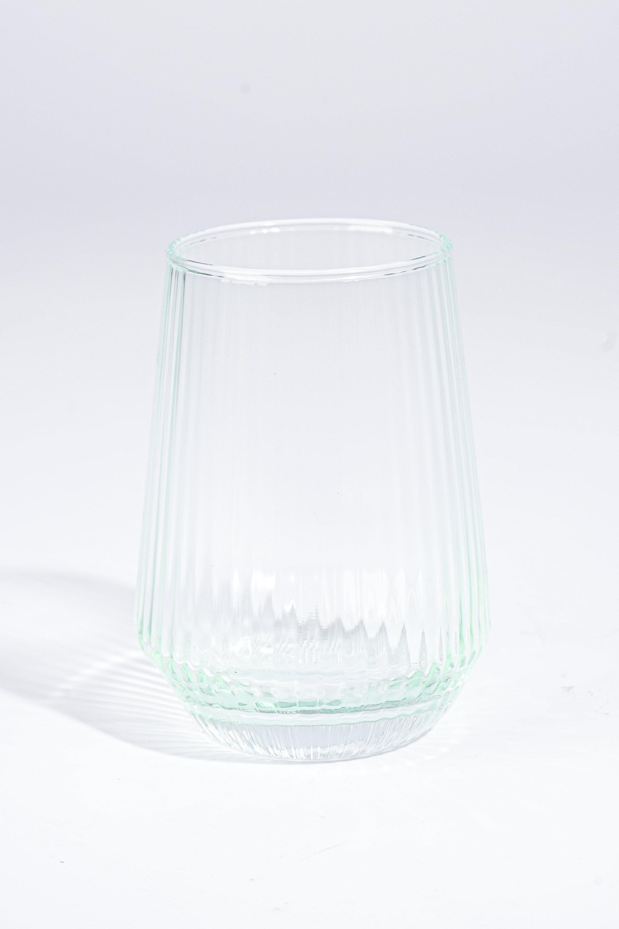 Fine Rib Stemless Glass