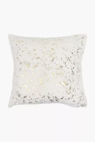 Faux Fur Foiled Scatter Cushion, 50x50cm