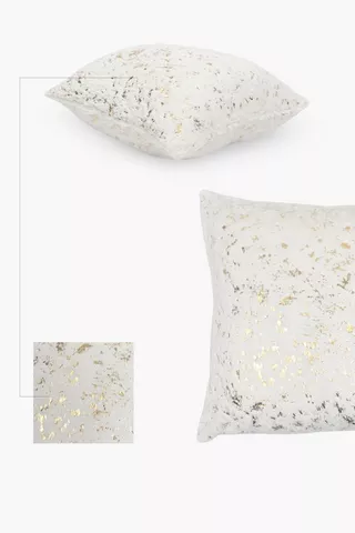 Faux Fur Foiled Scatter Cushion, 50x50cm