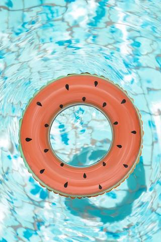 Inflatable Watermelon Pool Ring, 90cm