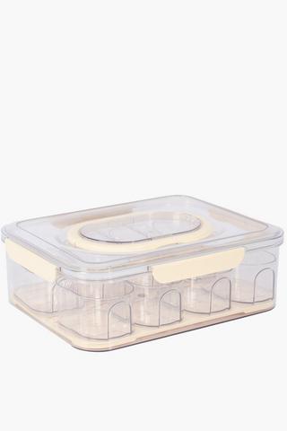 Multi Divisional Container With Handles