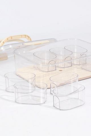 Multi Divisional Container With Handles