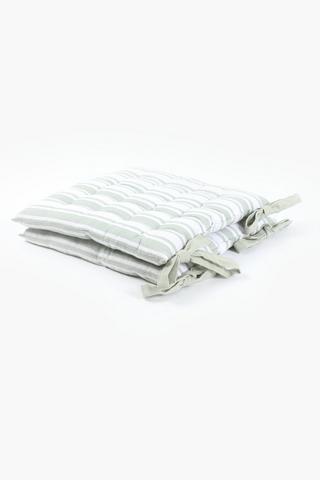 2 Pack Cabana Stripe Chairpad, 40x40cm