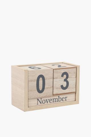 Wooden Calander, 14x9cm