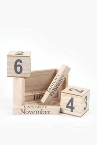 Wooden Calander, 14x9cm