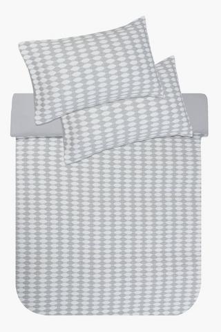 Soft Touch Geometric Duvet Cover Set