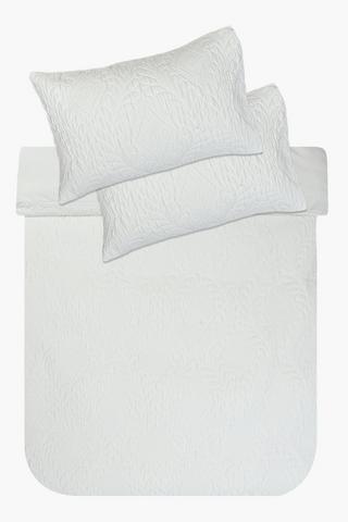 Polycotton Jacquard Diamond Leaves Duvet Cover Set