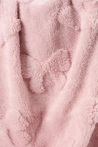 Sheared Coral Fleece Throw