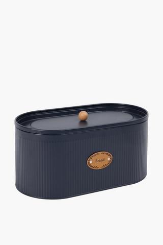 Ribbed Galvanised Bread Bin