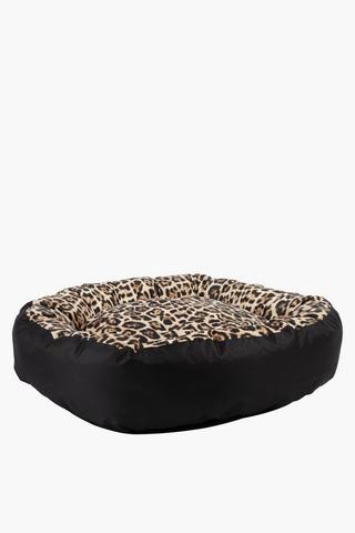 Donut Deep Round Leopard Pet Bed 85cm