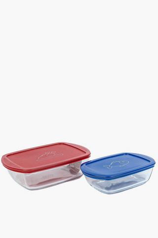 Set Of 2 Pyrex Rectangle Glass Dishes